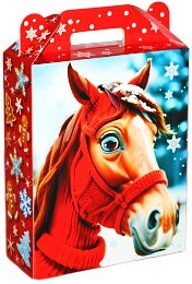 Сладкие новогодние подарки 2027 в картонной упаковке